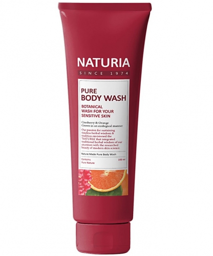 Naturia        100   Pure body wash cranberry & orange mini