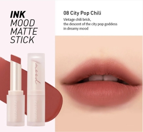 Peripera    ,  08 City Pop Chili, Ink Mood Matte Stick  3