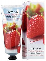 FarmStay Крем для рук с клубникой  Visible difference Strawberry hand cream