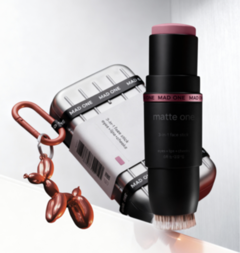 MAD ONE �������������������� ���� ��� ����, ������� Dusty Rose, 3-in-1 Face Stick Eyes+Lips+Cheeks ���� 8