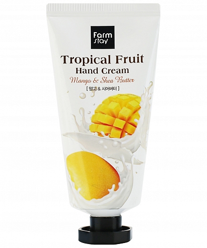 FarmStay Крем для рук с манго  Tropical fruit hand cream mango&shea butter