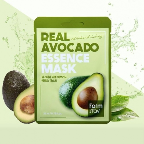 FarmStay Тканевая маска с авокадо  Real avocado essence mask фото 4