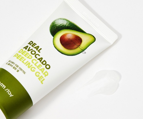 FarmStay Пилинг-скатка с авокадо Real avocado deep clear peeling gel фото 7