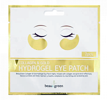 Beauugreen Гидрогелевые патчи с золотом 1 пара  Collagen & Gold hydrogel eye patch 1