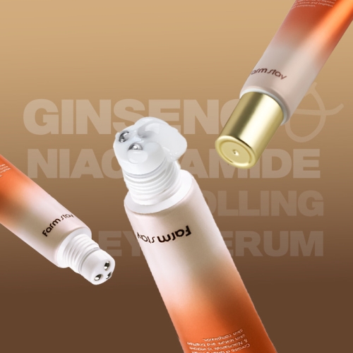 FarmStay ���������-������ ��� ��� � ��������� � ������������, Ginseng&Niacinamide Premium Rolling Eye Serum ���� 3