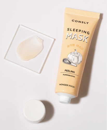 Consly �������� ������ ������-����� � ������ � ���, Wonder Food Pumpkin and Chia Peeling Sleeping Mask ���� 2