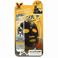Elizavecca Тканевая маска с древесным углём и мёдом  Power ringer black charcoal honey deep mask pack