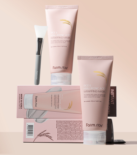 FarmStay ����������� �����-����� � ����� � ����������, Rice&Hyaluronic Acid Wrapping Mask ���� 2