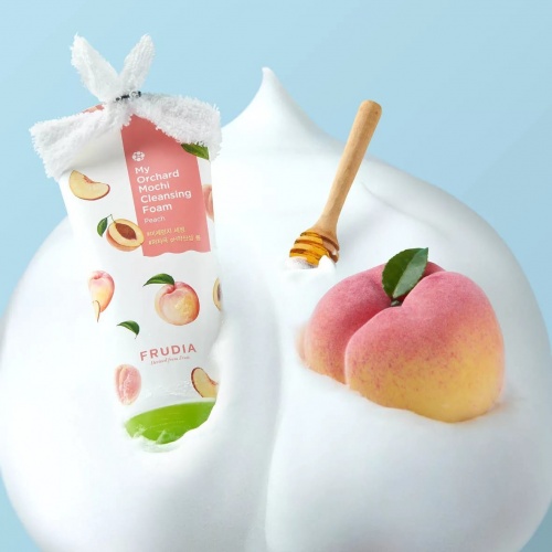 Frudia Пенка для умывания с персиком  My orchard mochi cleansing foam peach фото 3