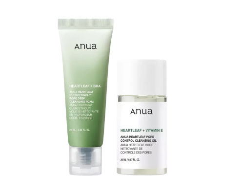 ANUA ������-����� ��� �������� ����, 2 ��������, Travel Size Double Cleansing Duo ���� 2