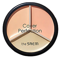 The SAEM   -,  01 Correct Beige, Cover Perfection Triple Pot Concealer