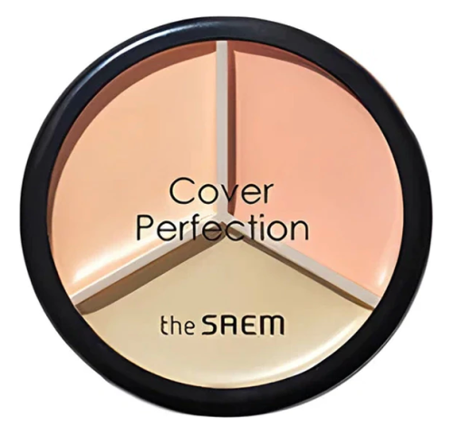 The SAEM   -,  01 Correct Beige, Cover Perfection Triple Pot Concealer