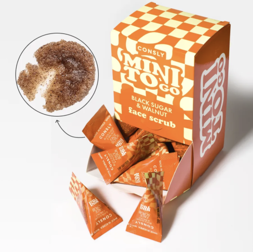 Consly ����� ��� ���� � ������ ������� � ������� ������ (���������), Mini To Go Black Sugar & Walnut Face Scrub ���� 2