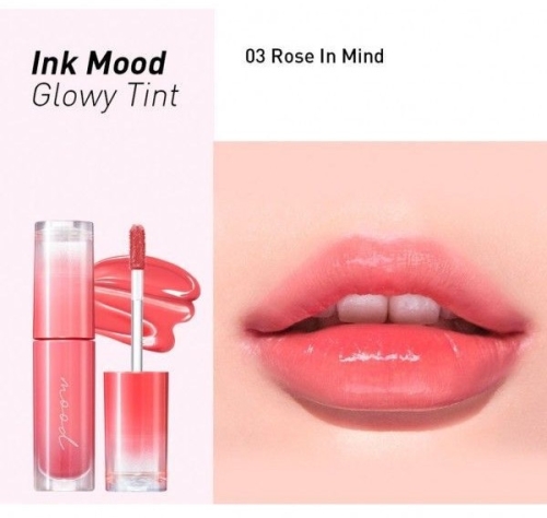 Peripera ˸    ,  03 Rose In Mind, Ink Mood Glowy Tint  4