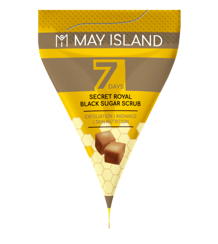 May island Скраб для лица с коричневым сахаром пирамидка  7 Days secret royal black sugar scrub