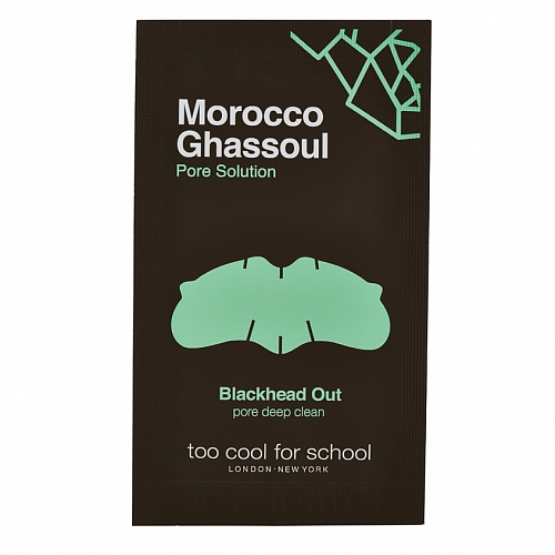 Too cool for school Пластырь-патч для очищения пор с марокканской глиной  Marocco ghassoul pore solution blackhead out