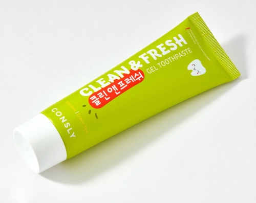 Consly     +    Clean&fresh gel toothpaste bamboo & green tea  3