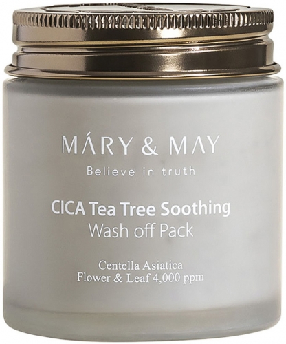 Mary&May ��������� �������� ����� � ��������� � ������ �������  CICA Tea Tree Soothing Wash Off Pack