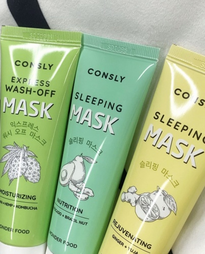 Consly  -    (,   )  Wonder food moisturizing express wash-off mask  3