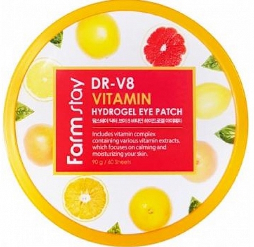FarmStay Гидрогелевые патчи с витаминами  DR-V8 Vitamin hydrogel eye patch