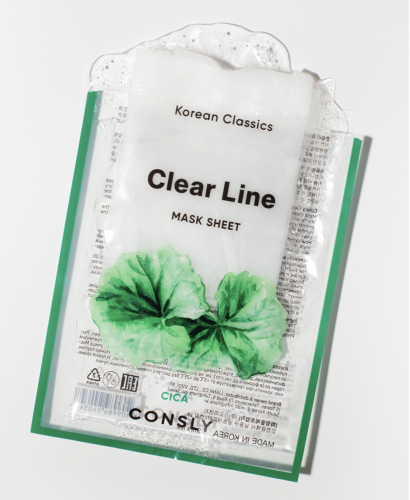 Consly �������� ����� � ��������� ���������, Clear Line Korean Classics Cica Mask Sheet ���� 2