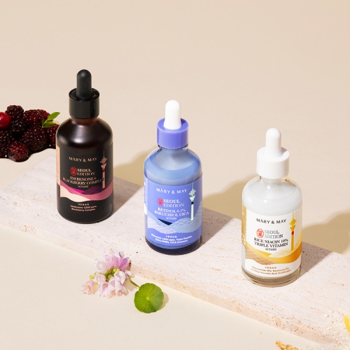 Mary&May -  ,    , Vegan Retinol 0.1% Bakuchiol Cica Serum Seoul Edition  9