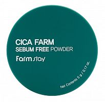 FarmStay Матирующая рассыпчатая пудра с центеллой  Cica Farm Sebum Free Powder