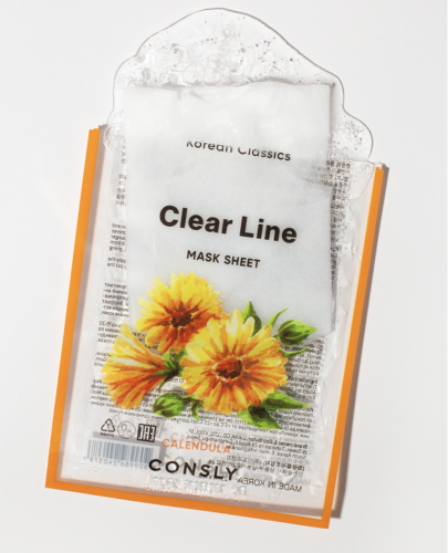 Consly �������� ����� � ���������� ���������, Clear Line Korean Classics Calendula Mask Sheet ���� 2