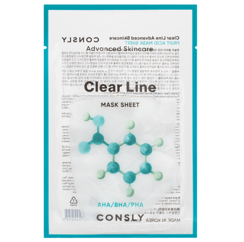 Consly �������� ����� � ���������� ��������� ������, Clear Line Advanced Skincare Fruit Acid Mask Sheet