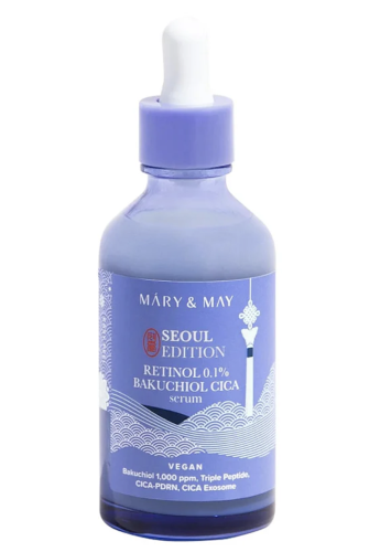 Mary&May -  ,    , Vegan Retinol 0.1% Bakuchiol Cica Serum Seoul Edition