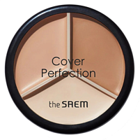 The SAEM   -,  02 Contour Beige, Cover Perfection Triple Pot Concealer