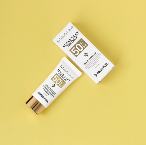 MEDIPEEL      ,  Active silky sun cream SPF50+ PA+++  4