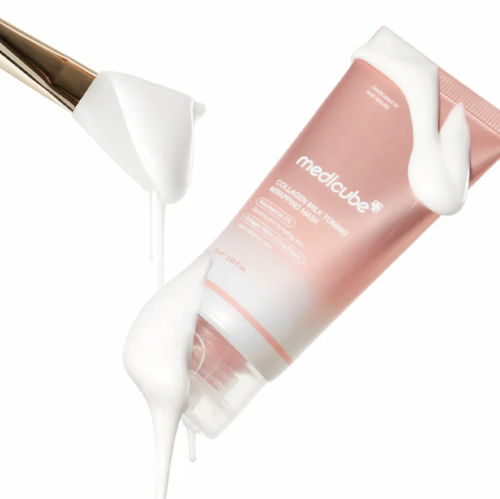 Medicube ������ �������� �����-����� � ���������� � ������������, Collagen Milk Toning Wrapping Mask ���� 3