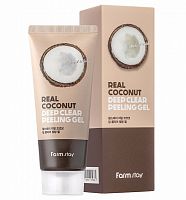 FarmStay Пилинг-скатка с кокосом  Real coconut deep clear peeling gel