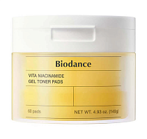 Biodance Витаминные гелевые пэды с ниацинамидом для сияния кожи, Vita Niacinamide Gel Toner Pad