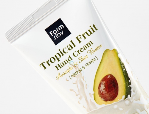FarmStay Крем для рук с маслом авокадо  Tropical fruit hand cream avocado & shea butter фото 4