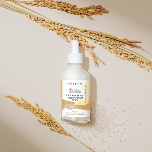 Mary&May  -  ,    , Vegan Rice Niacin 10% Triple Vitamin Serum Seoul Edition  9