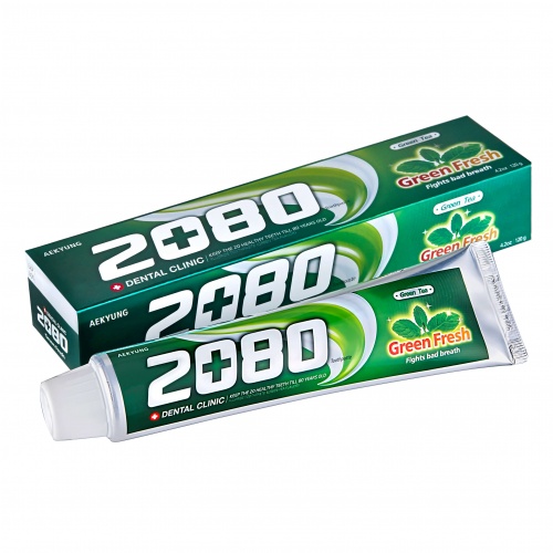 2080     ,    Green fresh dental clinic toothpaste  2