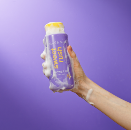 Spark&Glow ���� ��� ���� � �������� ������� ��������, Sweet Rush Purple Toffee Shower Gel ���� 3