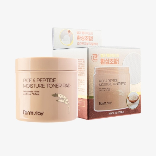 FarmStay -     , 70 , Rice&Peptide Moisture Toner Pad  6