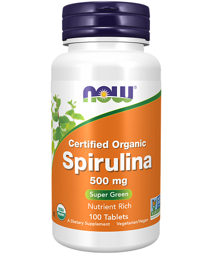 [] Now Foods   500 , 100 , Certified Organic Spirulina Super Green 500 mg 100 tablets