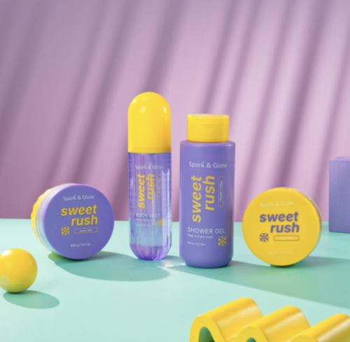 Spark&Glow ���� ��� ���� � �������� ������� ��������, Sweet Rush Purple Toffee Shower Gel ���� 4