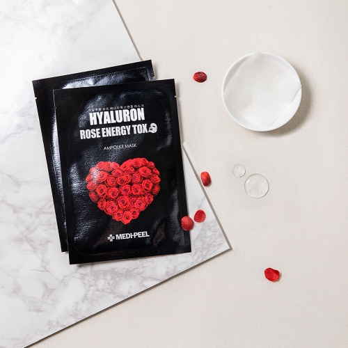 MEDIPEEL �������� ����� � ����� � ������������ ��������,  Hyaluron rose energy tox ampoule mask ���� 3