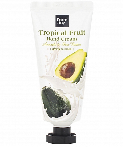 FarmStay Крем для рук с авокадо  Tropical fruit hand cream avocado & shea butter