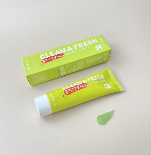 Consly     +    Clean&fresh gel toothpaste bamboo & green tea  6