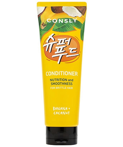 Consly Кондиционер для волос с бананом и кокосом  Banana+coconut Water Conditioner Nutrition and Smoothness