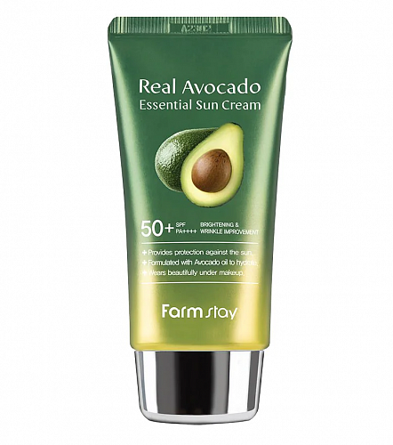 FarmStay Питательный солнцезащитный крем с авокадо  Real Avocado Essential Sun Cream SPF50+ PA++++