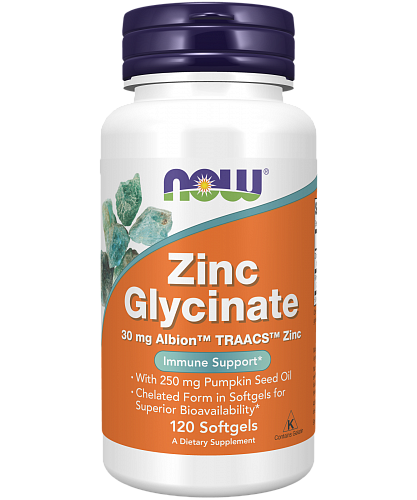 [] Now Foods    30 , 120 , Zinc Glycinate 30 mg, 120 Softgels