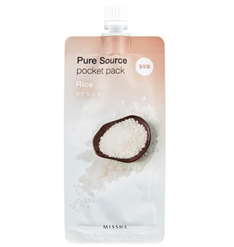 Missha Мягкая пилинг-маска с экстрактом риса, Pure Source Pocket Pack Rice