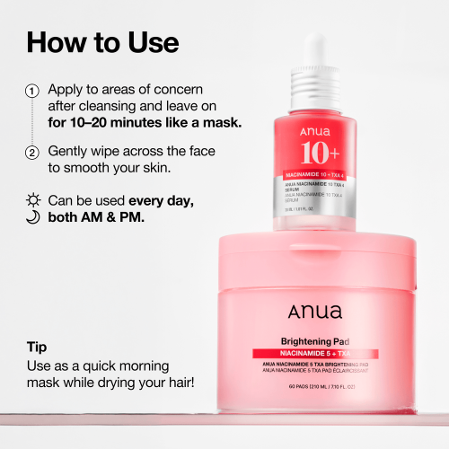 Anua     -     , 60 , Niacinamide 5 + TXA Brightening Pad  7